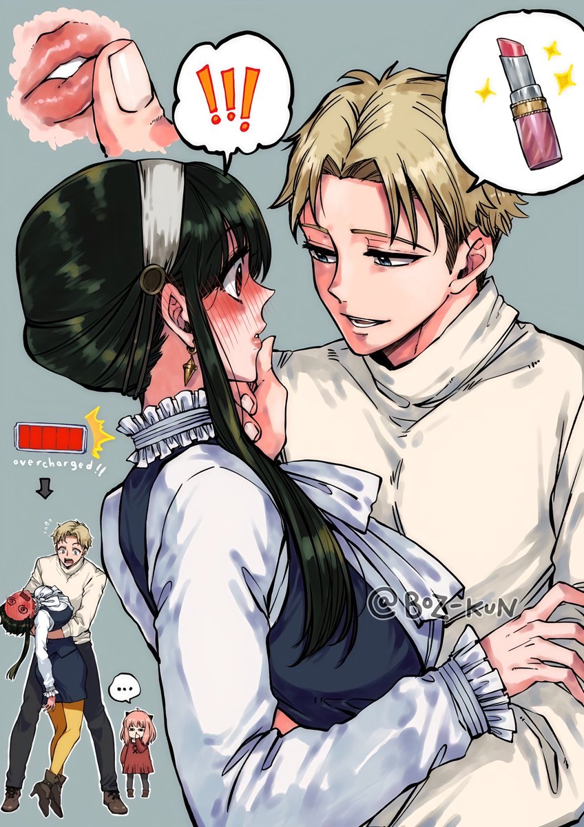 Universal4karts's tweet photo. Cute how he get’s under her skin … the blush is sooo hot 🤭💕💕. #spyxfamily https://t.co/V0p069Ah8O