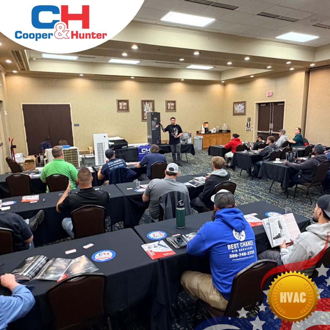 📘 Our mission to train technicians nationwide continues.  
Cooper&amp;Hunter is spotlighting hands‑on training sessions happening right now in Florida — and we’re inviting you, HVAC Technician, to be part of this movement.
Find your local distributor and ask about the next training