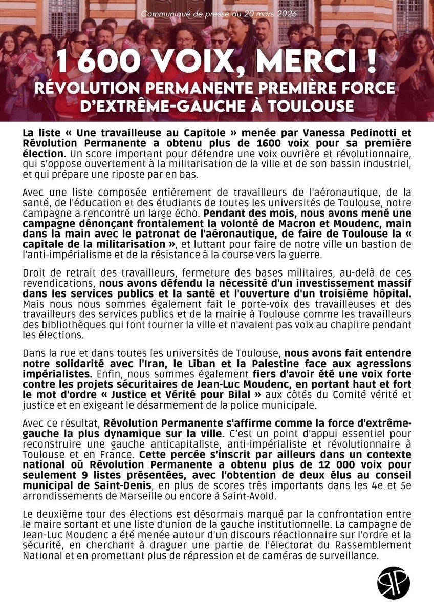 Revolution Permanente Toulouse tweet media