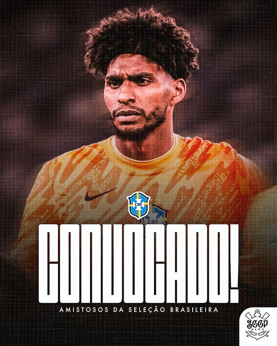 🇧🇷⚫️⚪️ | Hugo Souza foi convocado para a Seleção Brasileira e irá substituir Alisson, que sofreu lesão.

O goleiro do Corinthians passa a integrar o grupo para os próximos compromissos da Data Fifa e será opção para a comissão técnica após o corte do titular.