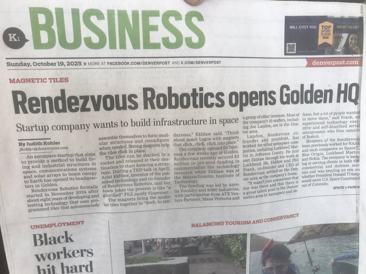rdvrobotics's tweet photo. Just a little bit of life lately at Rendezvous Robotics. 

The sign’s up, the team’s making fast progress on our next mission, and we’re excited to welcome our first group of interns this summer. 

There’s still time to join us: https://t.co/2UYTF3HwsM 
#spacetalent #hiring #rendezvousrobotics