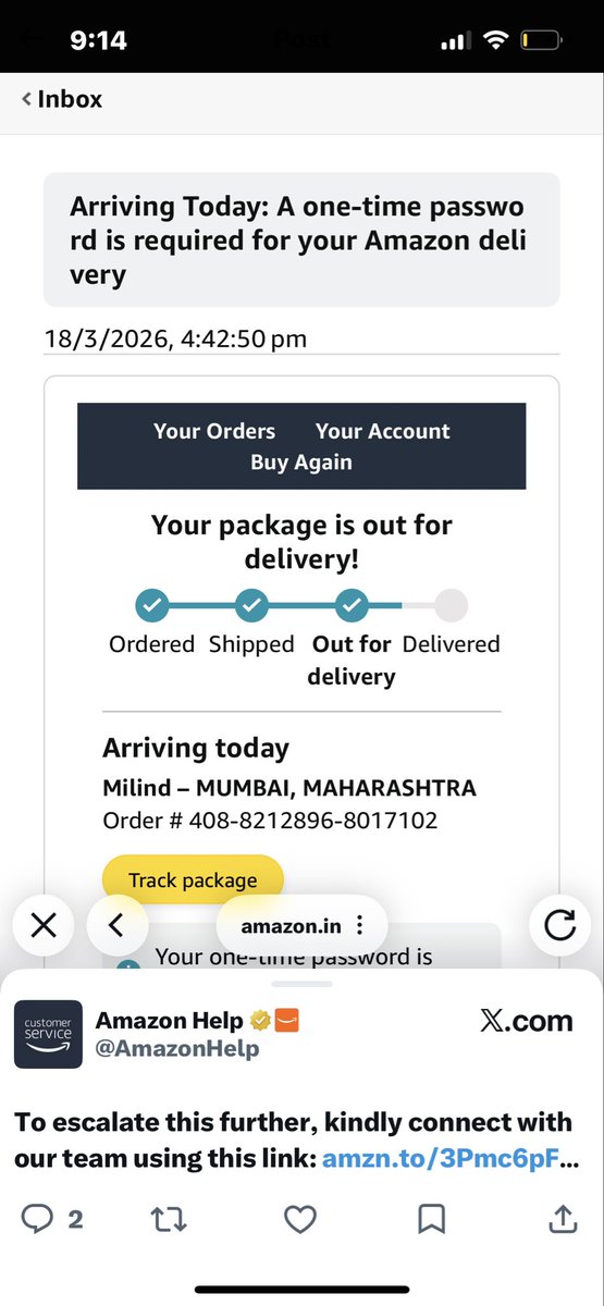 mangayat's tweet photo. @AmazonHelp According to the link it was supposed to be delivered on 18th March for replacement with the ordered real cover https://t.co/QvkA17i2nI