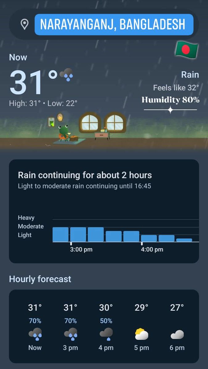PantherPatient's tweet image. Thunder ⛈️ and rain @12:20pm
#WeatherToday #CoolNight #CloudyDay #RainyDay #Ramadan2026 #Day30 #Narayanganj #Bangladesh