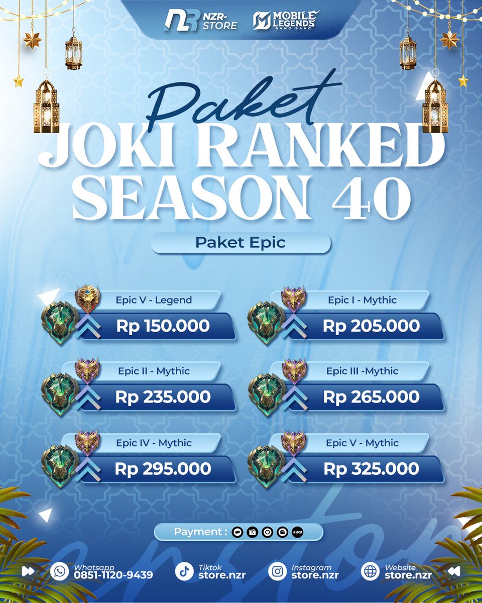 NZR STORE | TOP UP GAMES & JOKI MOBILE LEGEND tweet media