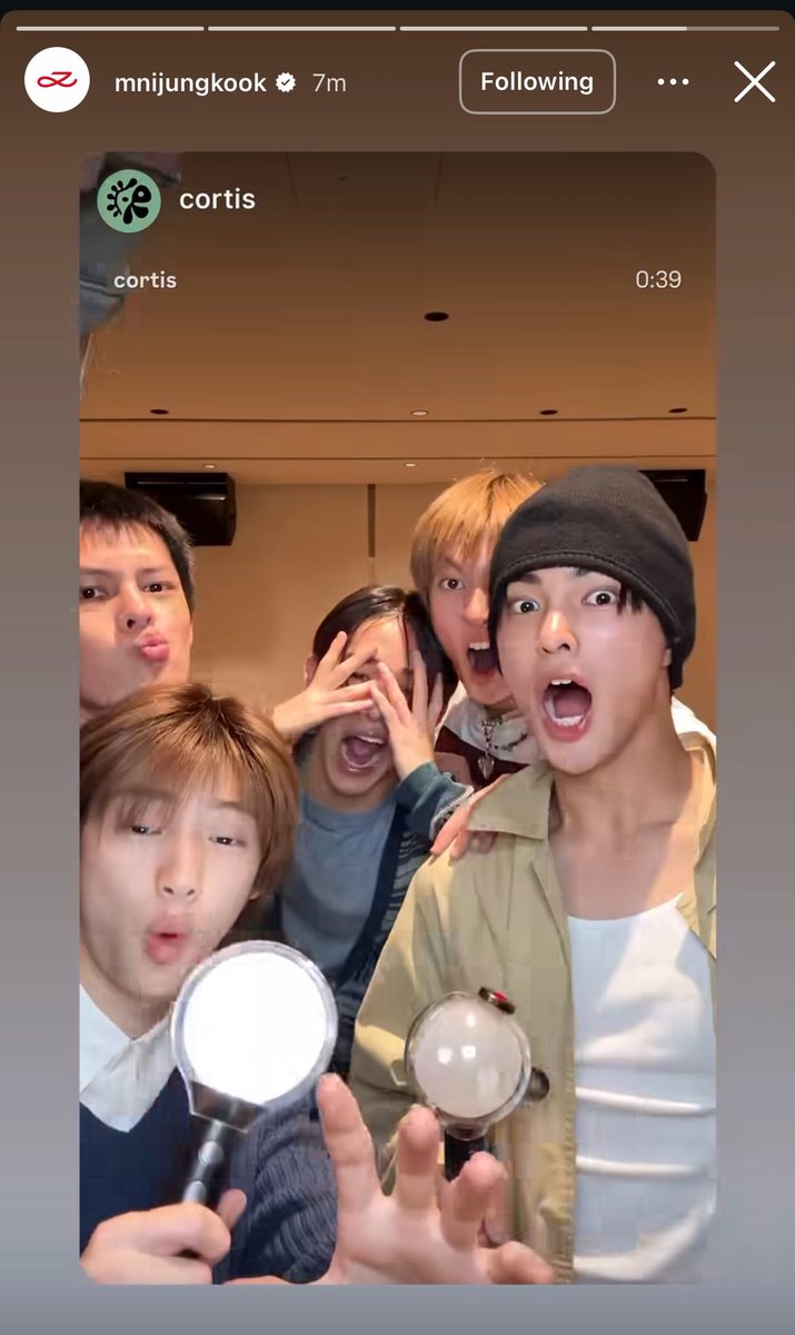 Jungkook has reposted CORTIS’s Instagram post!