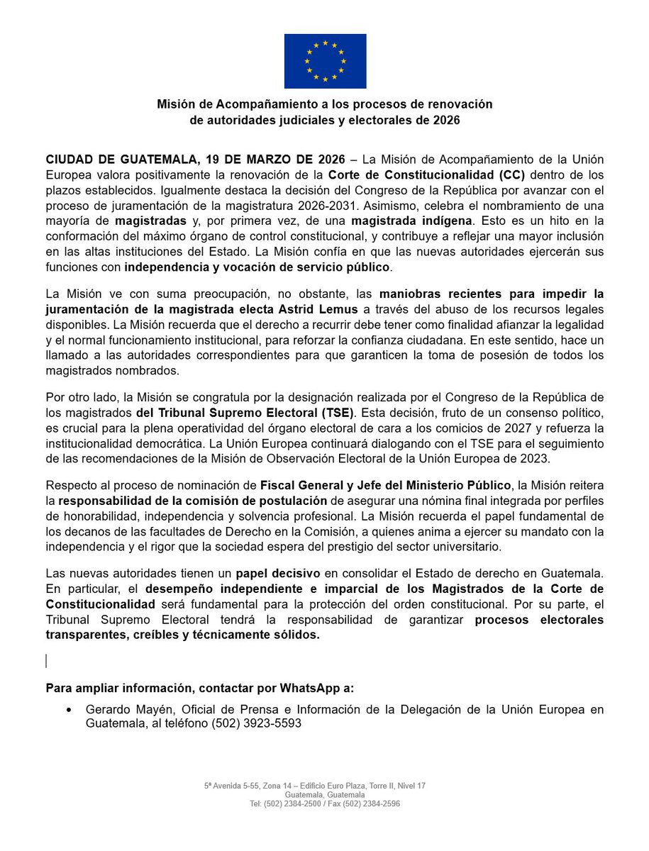 Unión Europea en Guatemala tweet media