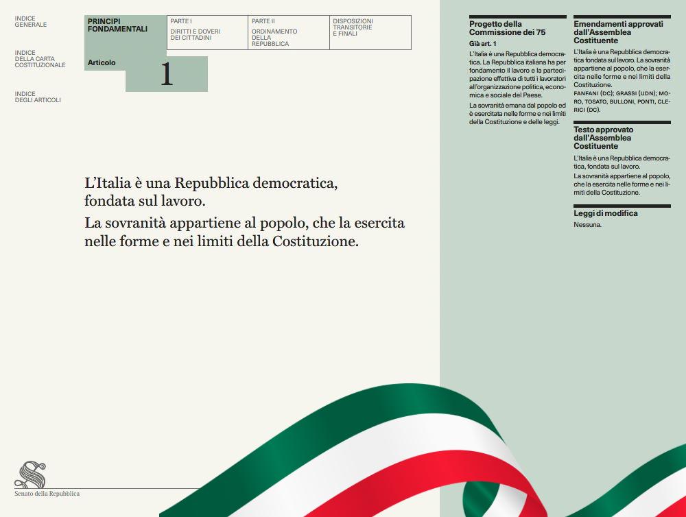 SenatoStampa's tweet image. Il #22marzo 1947 l'#AssembleaCostituente approva il 1° articolo della #Costituzione. Ne "La storia della nostra Costituzione" per ogni articolo il testo vigente, il testo predisposto dai 75, gli emendamenti, il testo approvato dalla Costituente senato.it/sites/default/…