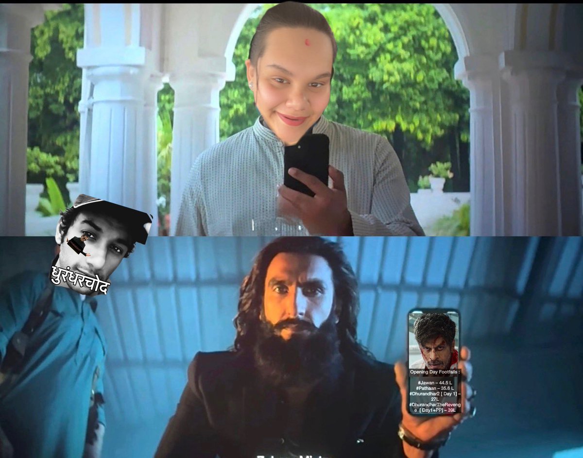 fromepiglottis's tweet image. Opening Day Footfalls :

#Jawan – 44.5 L 
#Pathaan – 35.6 L 
#Dhurandhar2‌ [ Day 1] – 27L
#DhurandharTheRevenge  [ Day1+PP] – 39L

@pattnaik_tithi_ @crazy__shikhu 😭