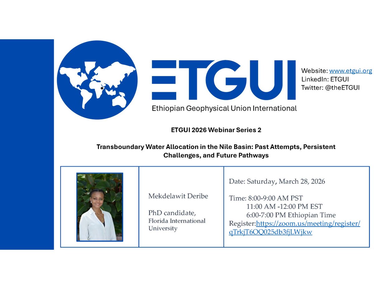 ETGUI (Ethiopian Geophysical Union International) tweet media