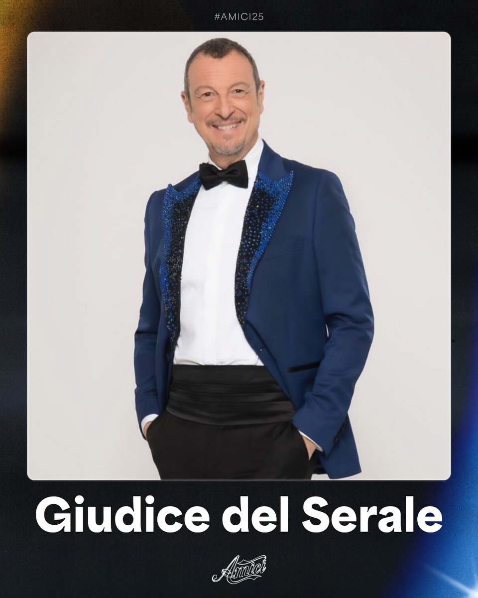 Gigi D'alessio, Elena D'Amario, Cristiano Malgioglio e Amadeus sono i giudici del Serale di #Amici25!