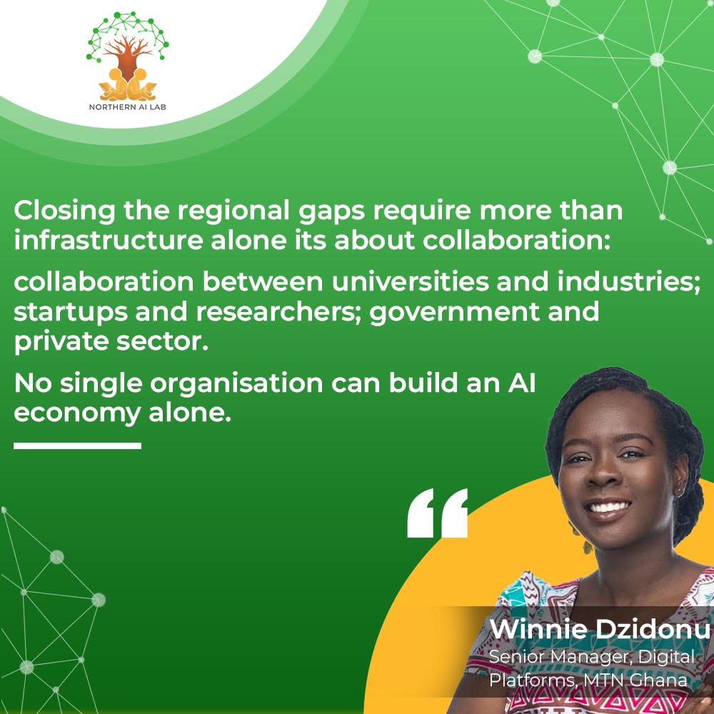 NorthernAILab's tweet photo. During our #launch, Winnie Dzidonu remarked that collaboration among various stakeholders is key to accelerating the adoption of #responsibleAI in Northern #Ghana.

This means building relationships, negotiating trust and emphasising shared value with stakeholders. https://t.co/lRt4tZ1zGN
