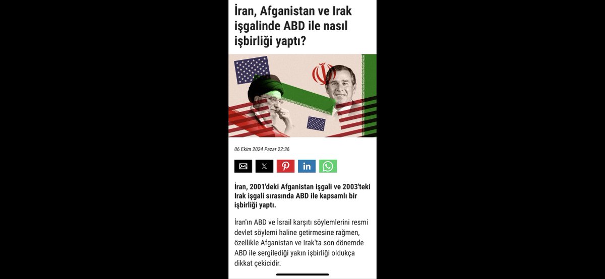 Gündeme dair bir kaç değerlendirme.
————————————

- 1991 Körfez Savaşı’nda Hamaney, tarafsızlığını açıklayarak 🇺🇸Amerikan işgaline dolaylı destek verdi.

- 2003’te Şii’ler, Amerika’yla bizzat işbirliği yaparak Sünni Saddam’ı devirdiler. 

- Katar’da Mssad’ın bulamadığı Hamas