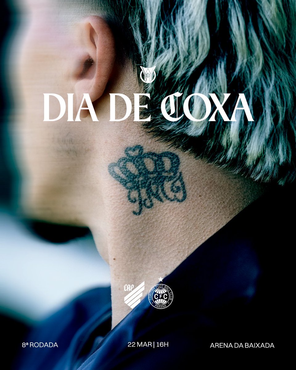 Hoje é raça, é coração, é atleTIBA! É #DiaDeCoxa. 💚

🏆 Brasileirão
🗓️ 8ª rodada
⌚ 22/03 • 16h
🏟 Arena da Baixada
🌃 Curitiba/PR
📺 Globo e Premiere
🎙️ TV Coxa  (youtube.com/@coritibaofici…)

🟢⚪ #capxCFC #CoxaNoBrasileiro