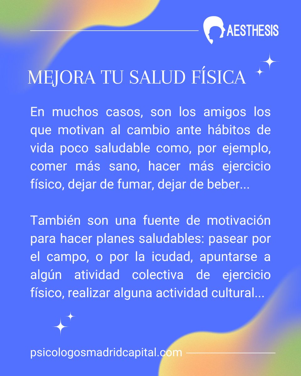 AesthesisPsico's tweet photo. 😊Desde la infancia y hasta la última etapa del ciclo vital, los amigos forman una parte esencial en el día a día de las personas.
👉¿Quieres saber por qué es tan IMPORTANTE tener AMIGOS?
Indaga en nuestro Blog https://t.co/uW1jGuHp1P

#amigos #amistad #importanciaAmigos https://t.co/cBgmtWfidO