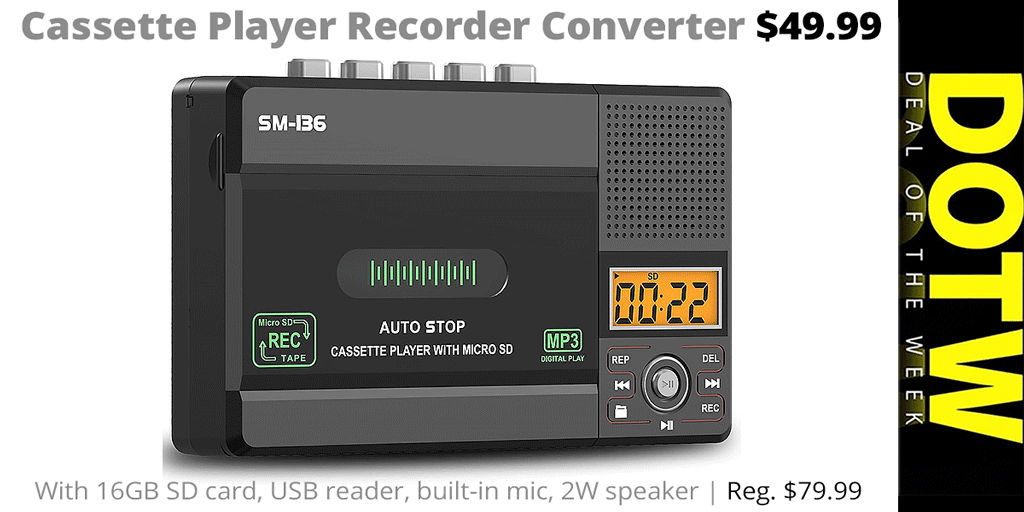 #ConnectingPoint's DEAL OF THE WEEK (3/20/26): Cassette Player Recorder Converter reg. $79.99; #DOTW sale price: $49.99. Through 3/26/26 while supplies last. | tinyurl.com/bna9vfvt
.
#AudioAccessories #DealOfTheWeek #LegacyMedia #MedfordOregon #RogueValley #RogueValleyBargains