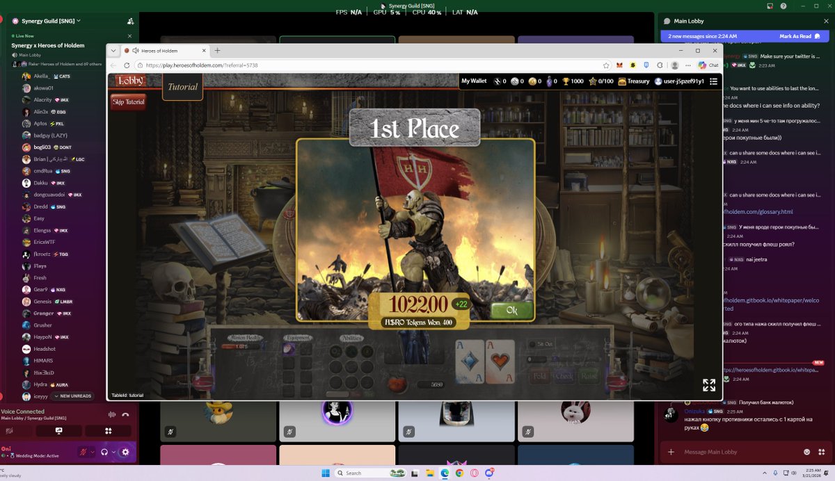OnEstrera's tweet photo. "I should probably fold..."
Me: ALL IN. ๐๐ฅ
Ended up at 329th, but Iโm here for a good time, not a long time! ๐
Epic game night with @SynergyGuild and @HeroesofHoldem_.
My bankroll says no, but my heart says yes. ๐โจ
#HeroesofHoldem #SynergyGuild https://t.co/MqP53saZcE