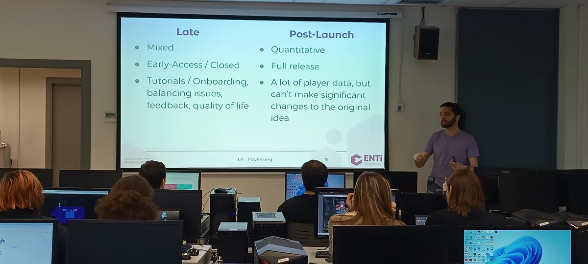 ENTI_BCN's tweet image. Ahir els alumnes de #CFGS #DAMVIOD del professor Alberto Alegre van aprendre sobre el #playtesting i la seva importància col·laborant en el testeig del joc Code Crops per aprendre Python de manera divertida.
codecrops.dev