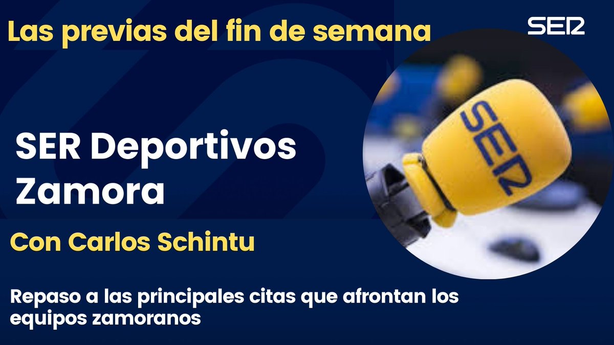 🔉AUDIO | 2⃣0⃣ de marzo: 

📻Carlos Schintu repasa las principales citas deportivas del fin de semana para 👇

⚽️ <a href="/ZCFoficial/">Zamora CF</a> 
🏀<a href="/ClubBZAMORA/">CB Zamora</a> y <a href="/RecoletasZamora/">CD Zamarat - Recoletas Zamora</a> 
🤾<a href="/BalonmanoZamora/">Balonmano Caja Rural de Zamora</a> 

👉#RZSerPodcast, ¡dale al play!:
cadenaser.com/audio/17740215…