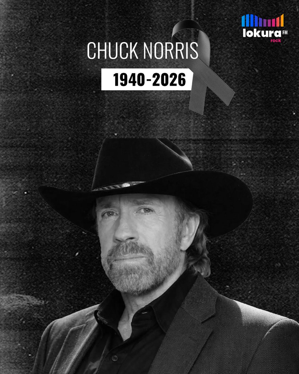 Se apaga una leyenda… pero nace un mito eterno
Murió #ChuckNorris a los 86 años, ícono del cine de acción y maestro de las artes marciales. 

El hombre que definió una era con su fuerza, disciplina y actitud invencible… 
#LokuraNews #LokuraFM #ULTIMAHORA