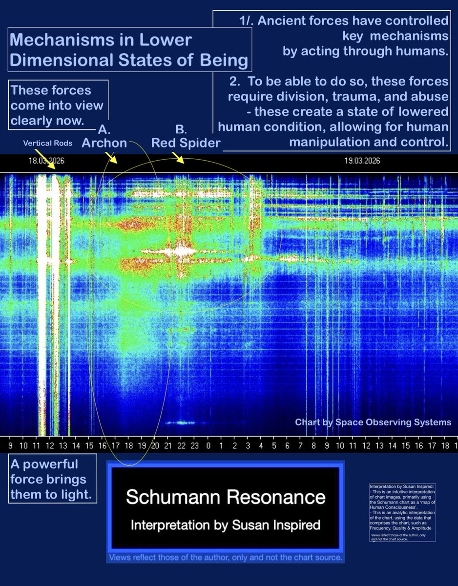SusanInspired's tweet image. Schumann Resonance

A powerful energy brings to light the presence of ancient influences in lowered dimensional states of being.

They have influenced humanity from behind the scenes, for generations.

#SchumannResonance #EnergyUpdate #SusanInspired #SpiritualWarfare