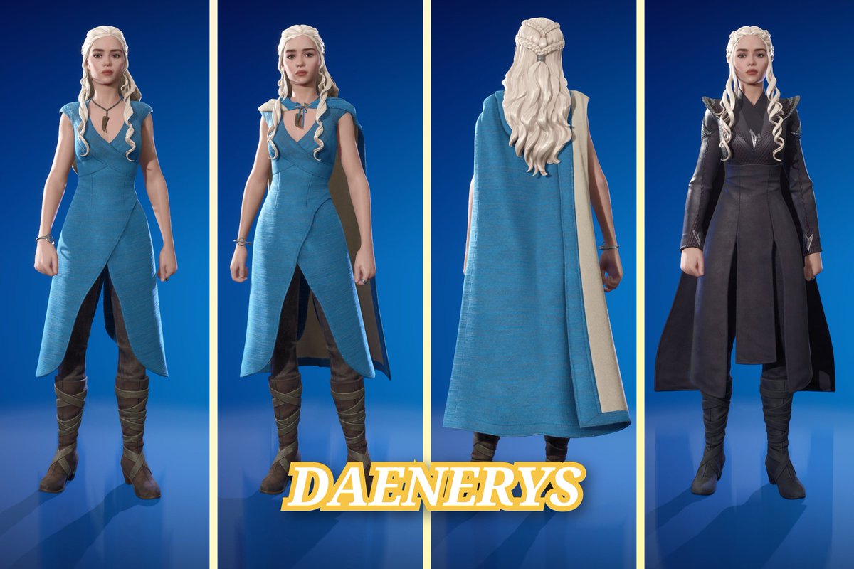 GankerGames's tweet photo. 🐉🔥 PRIMER VISTAZO A DAENERYS EN FORTNITE  

La Madre de Dragones llega con atuendos épicos inspirados en Juego de Tronos.  

#Fortnite #FortniteNews #fortniteméxico #EpicGames #Daenerys https://t.co/BjdSHxvRs7