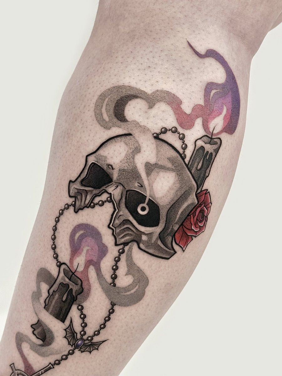 AndyHeldin's tweet photo. I've been kinda stressed lately and forgot to show you, but at the end of February I had the opportunity to do another Ghost tattoo, this time inspired by Umbra 🕯️ https://t.co/FgpG3AyYyk