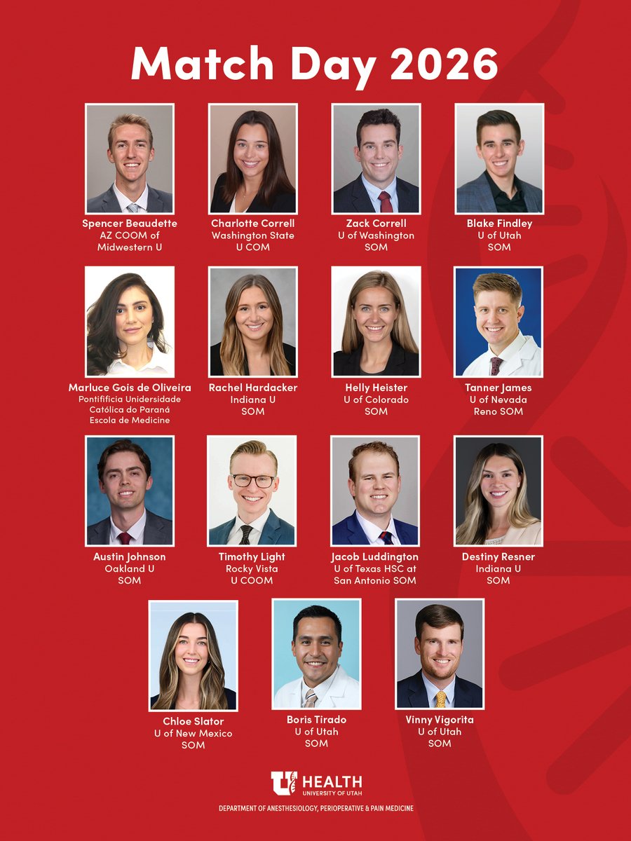 University of Utah Department of Anesthesiology tweet media