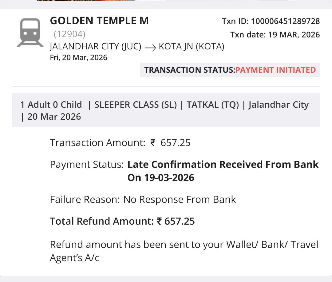 iamtarunroy's tweet photo. @IRCTCofficial, payment was deducted but the ticket was not booked. Why does this happen most of the time when I book Tatkal tickets? Please check this and resolve it as soon as possible. https://t.co/SpGy2tuJkV