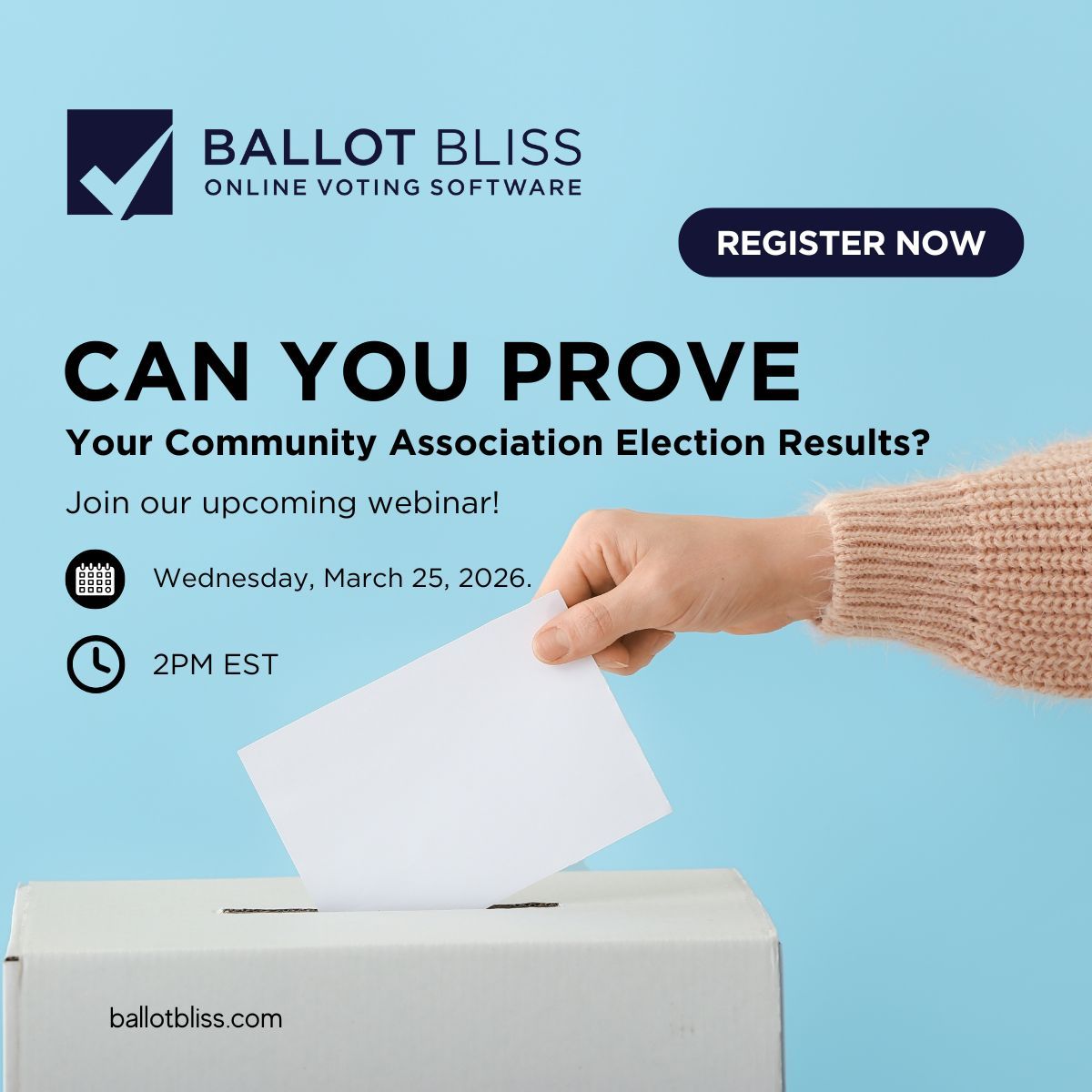 BallotBliss's tweet image. Most HOA &amp;amp; condo elections run smoothly.

But if someone challenged yours… could you prove the results?

Paper ballots + final tallies may not be enough anymore.

Join our webinar:
Is Your Community Election Defensible?

👉 buff.ly/MLBxwks

#HOA #HOABoard