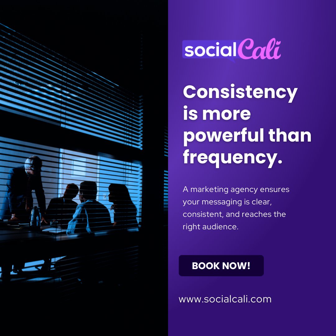 socialcali_'s tweet image. Consistency is more powerful than frequency. 

A marketing agency ensures your messaging is clear, consistent, and reaches the right audience.

Learn how: 
         socialcali.com

#SocialMediaStrategy #MarketingExperts #BusinessMarketing