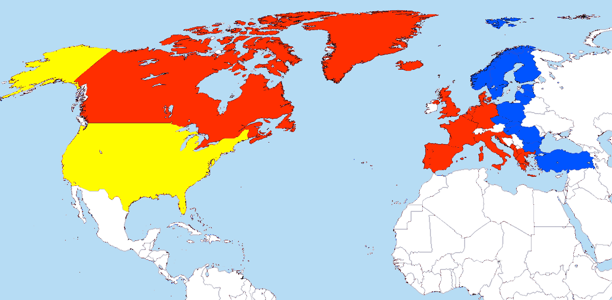 zhao_dashuai's tweet photo. The unofficial motto of NATO: Keep the Russians out, the Americans in and the Germans down.

3 types of countries in NATO:
1️⃣The US.
2️⃣Countries who benefits from being in NATO (blue)
3️⃣Countries that sees no benefits (red).

For the blue countries, if they do not want to seek friendly relations with Russia, and live to antagonize it to appease the US, then NATO is very useful at providing defense and weapon systems.

However, for the red countries, even if they have poor relations with Russia, they still won't face any threats of invasion.

So what's point of the countries in red being in NATO? If they leave tomorrow, will Russian tanks roll into their capitals? Of course not. The Soviet Union is long gone.

The sole purpose of NATO is for the US to control Europe. It's a dog leash masquerading as an alliance.