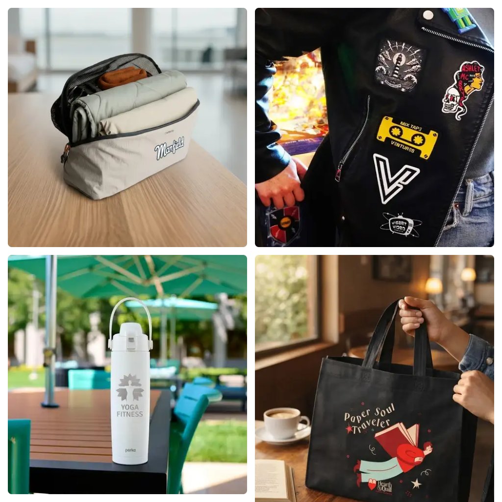 PicaMarketing's tweet photo. We feature eye-catching promotional goods, gear and apparel that you’ll be proud to put your logo on. https://t.co/TSjEiOEvnk #travel #patches #waterbottles #bags https://t.co/wSA2UJKScS
