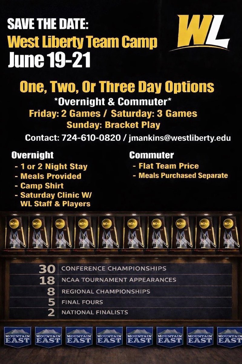 jmankins5_'s tweet photo. West Liberty Men’s Basketball High School Team Camp! 🚨

🗓️: June 19-21, 2026 

Registration Link: https://t.co/YslXEnpjMk https://t.co/80sUk9eYBx