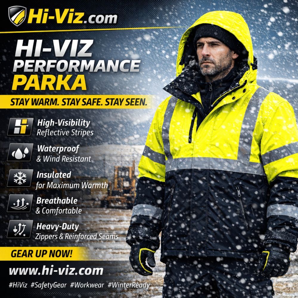 HiVizSafety's tweet image. Cold conditions and low visibility? No problem.

Our premium hi‑vis parkas keep you warm, dry, and easy to spot on any job site.

See the collection at hi-viz.com/collections/hi…

#HiViz #SafetyGear #Workwear #Parka