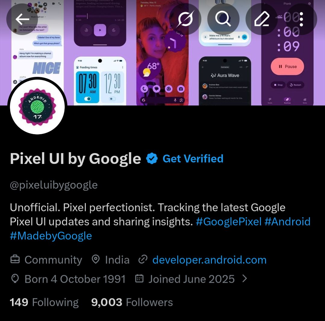 Pixel UI by Google tweet media