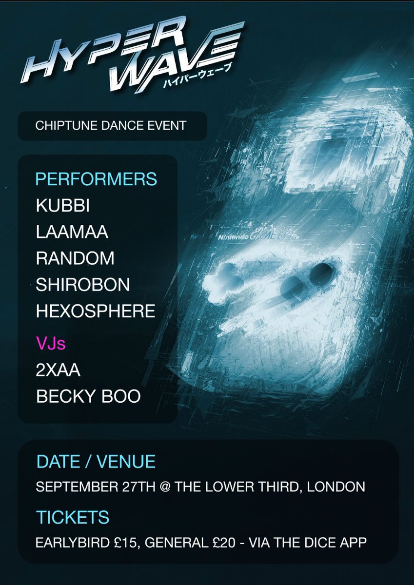 shirobon's tweet photo. Tickets are now on sale! 

Feels good to be putting on a Chiptune show again :) https://t.co/QXJz2f6JlW