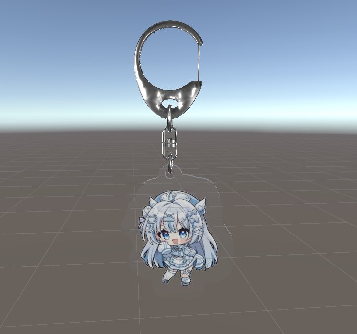 miorep_'s tweet photo. 3Dモデル版のアクリルキーホルダー作った！モデリング難しいけど楽しい！ https://t.co/XSugUSUAN7