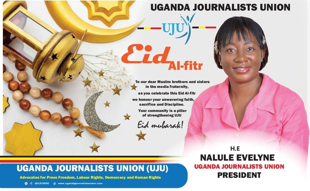 To all Muslims brothers and sisters from the media fraternity and the entire world at large, we wish you a happy Eid Al-Fitr. Your community is a pillar of strengthening #UJU <a href="/NotuUganda/">National Organisation of Trade Unions</a> 
<a href="/CoftuUganda/">COFTU-Uganda</a> 
<a href="/ilo/">International Labour Organization</a>