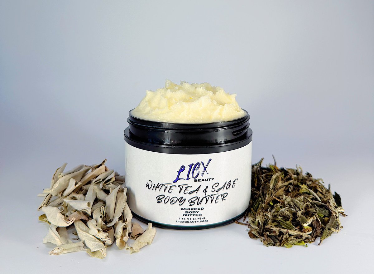 Introducing White Tea &amp; Sage Whipped Body Butter 🤍✨A Clean Indulgence For Skin That Deserves Luxury.

Infused With Notes Of White Tea, Sea-Salt, And Calming Sage For A Soft, Airy Finish That Lingers Beautifully.

Available This Wednesday At 12 Noon On LicxBeauty.com
