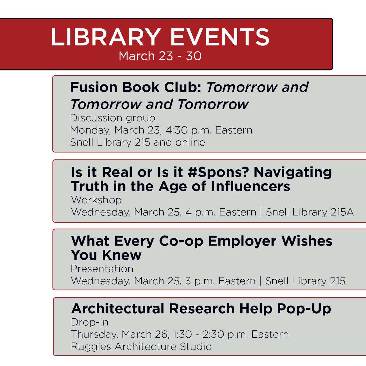 Northeastern University Library tweet media