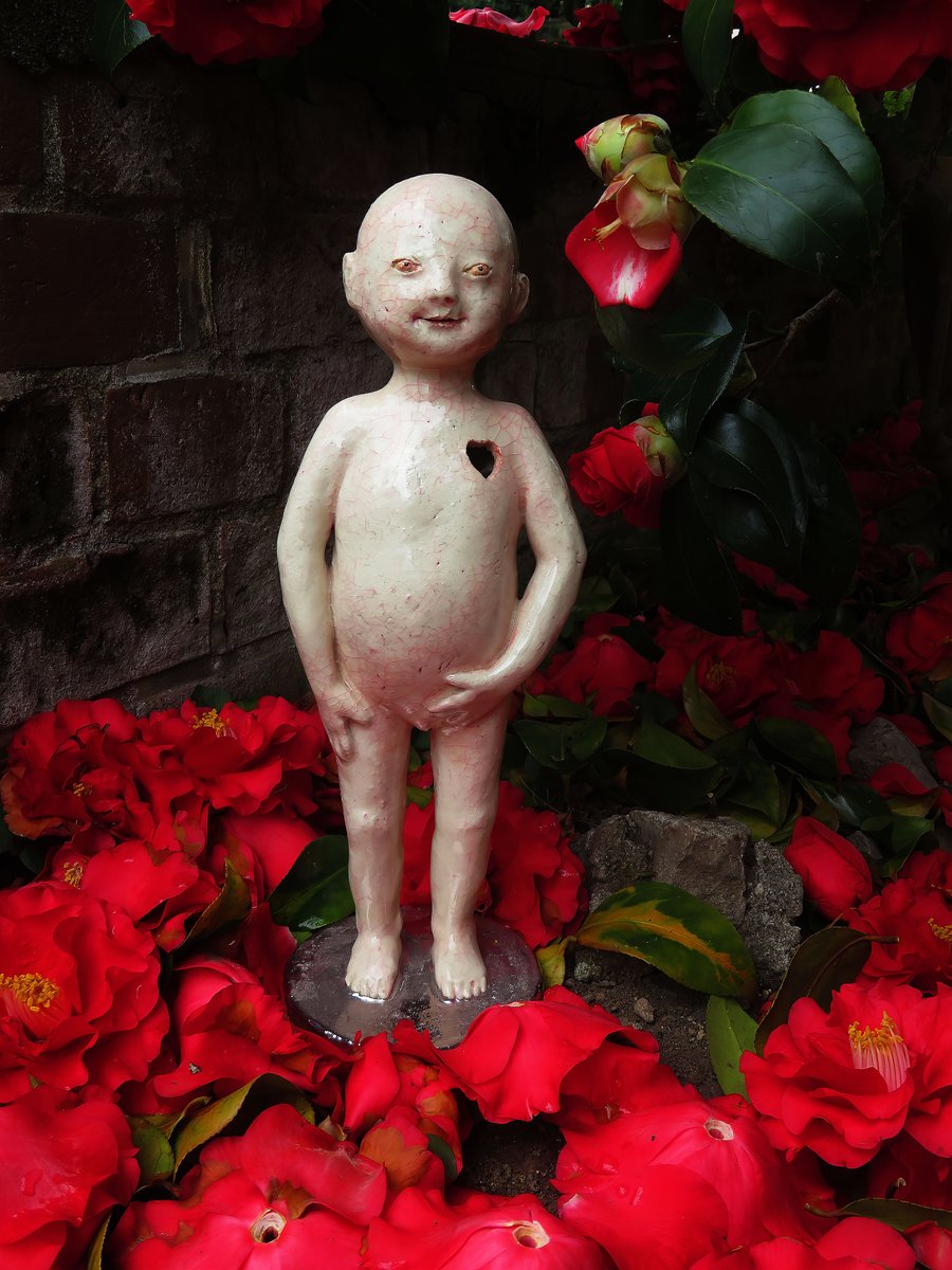 陶芸作家の相場るい児さんによる陶人形。

※個人蔵