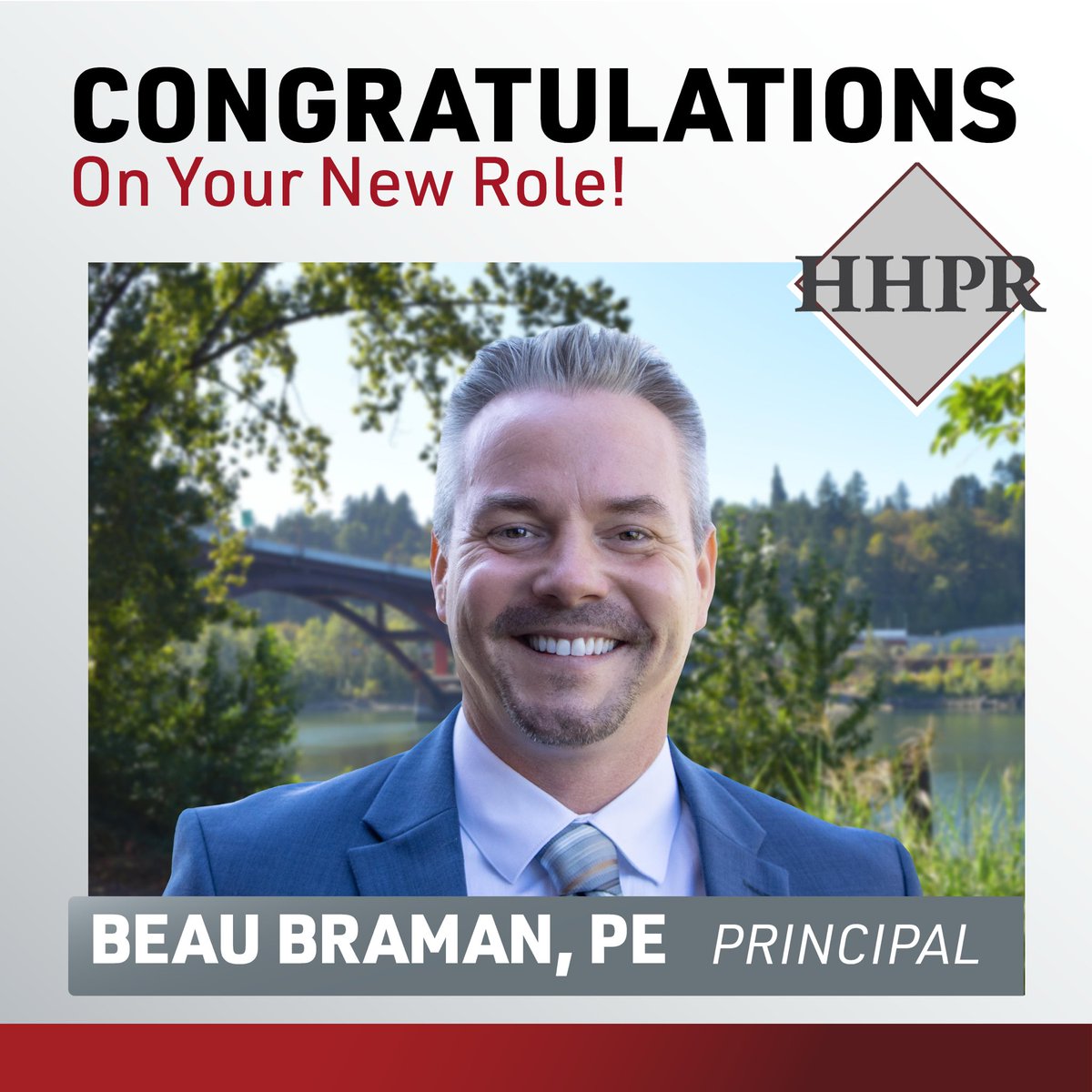 HHPRINC's tweet photo. HHPR is excited to announce Beau Braman, PE, as a newly appointed Principal. In addition to Principal, Beau is also taking on the title of Regional Manager of the Willamette Valley for HHPR. He will remain the Salem Office Manager and will continue to oversee our Eugene office. https://t.co/cUdbGELB2a