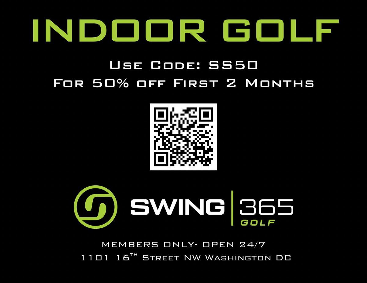 sandrewstanton's tweet image. To celebrate the first day of spring, we are offering 50% off your first 2 months using code SS50! Either screenshot the QR code and select the link or visit swing365golf.com/washington-dc/…

#TGL #Golf #GolfIsLife #SimGolf