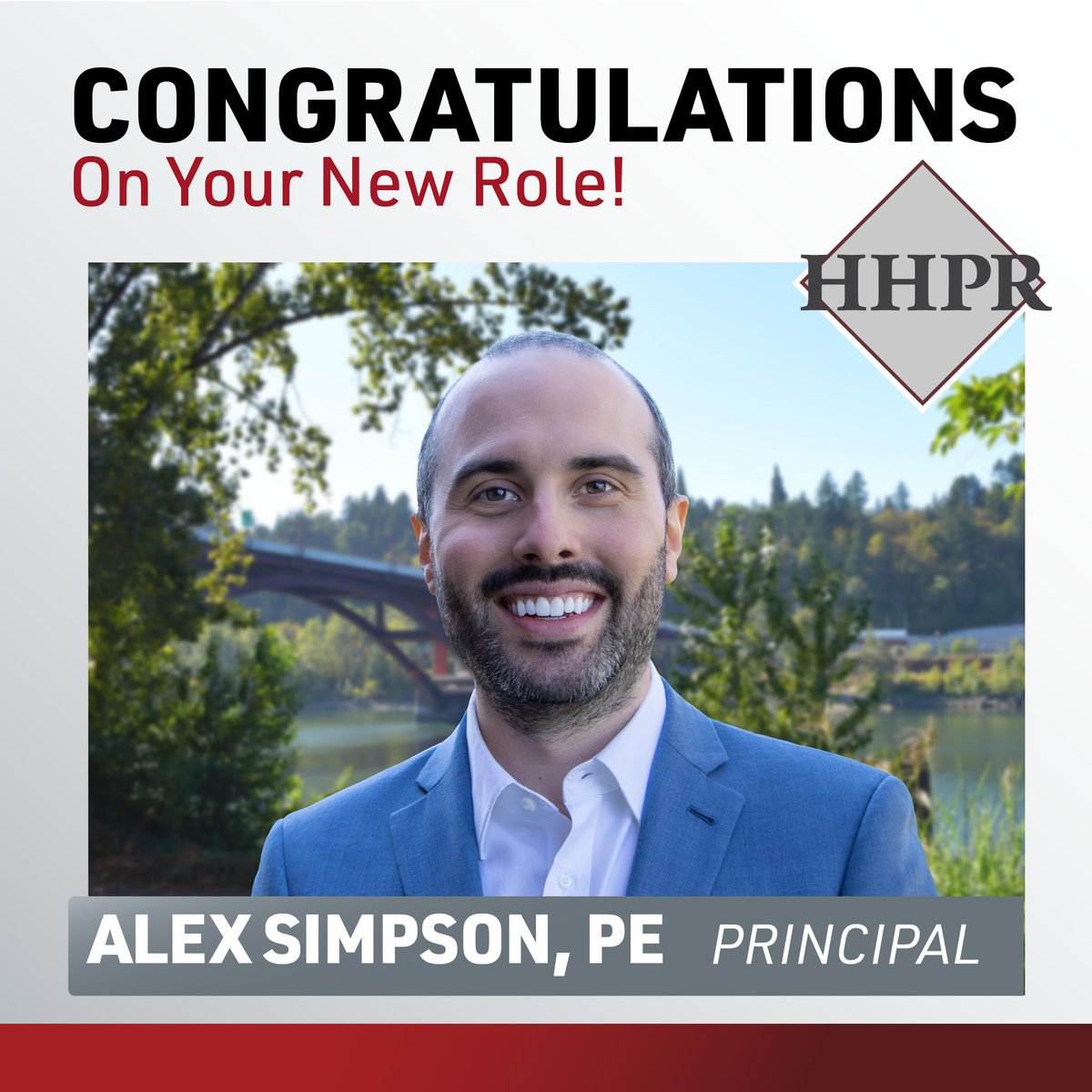 HHPRINC's tweet photo. Harper Houf Peterson Righellis Inc. (HHPR) is pleased to announce Alex Simpson, PE, as a Principal of the firm. In addition to this role, he will serve as the Civil Engineering Manager. https://t.co/8xVcPc7g2o
