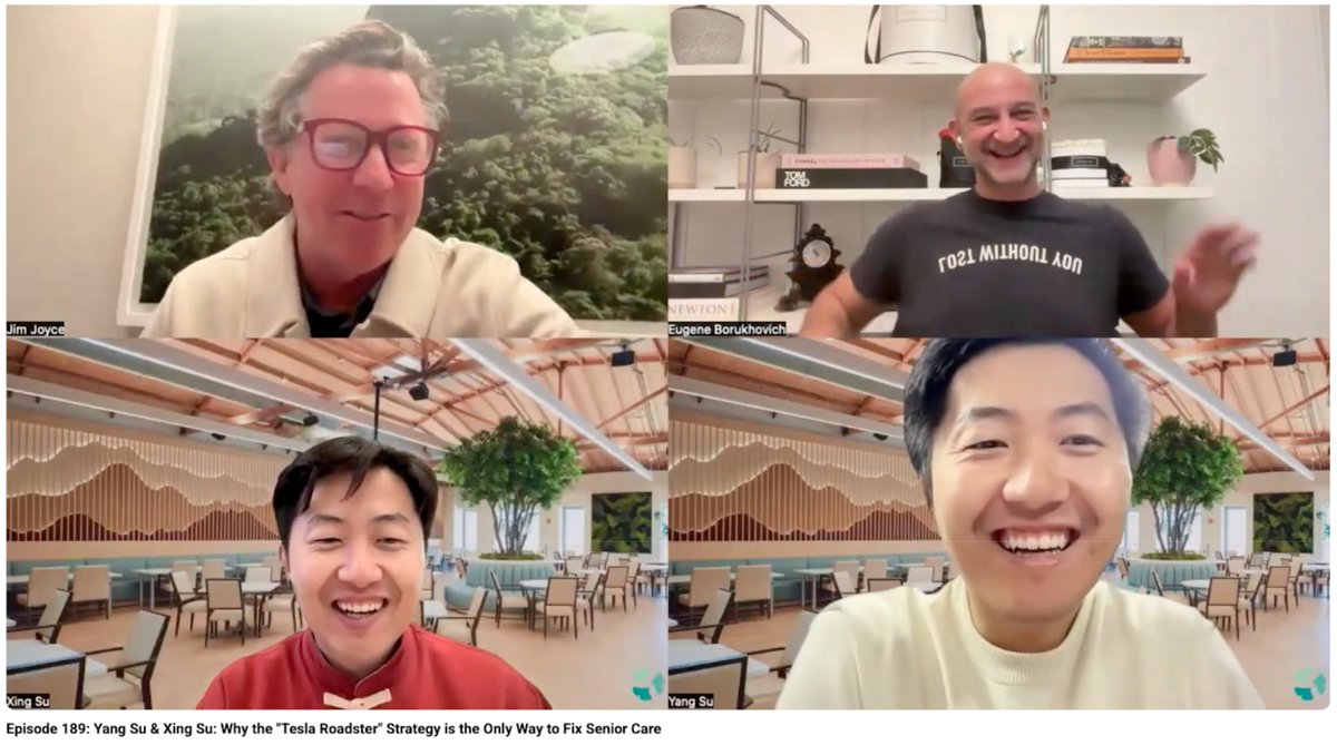 SeenHealth's tweet photo. Why Shouldn't Hospitality Be Part Of Healthcare?

On #TheShot of Digital Health Therapy, founders @Xing and @Yang join @jimbojoyce and @HealthEugene to explain why they left tech to rebuild senior care from the ground up. https://t.co/SHWNwwOvyt