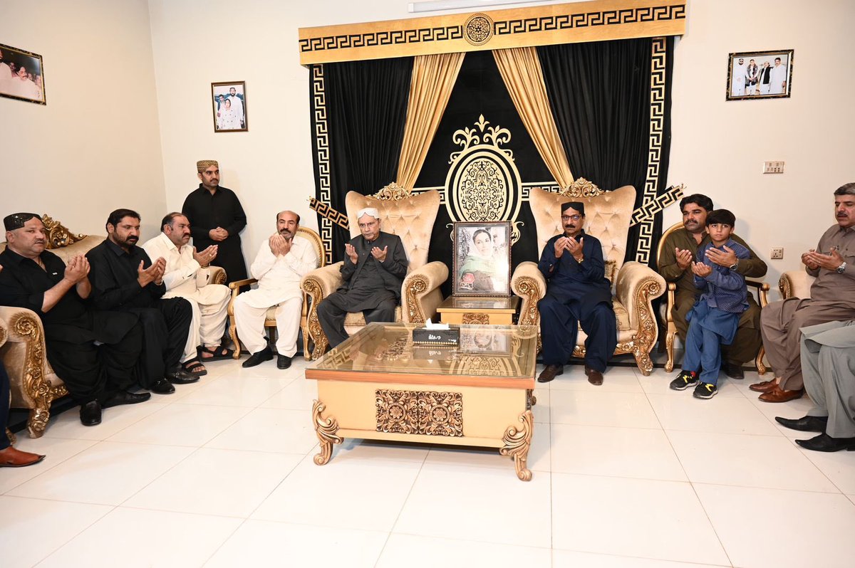 <a href="/PresOfPakistan/">The President of Pakistan</a> Asif Ali Zardari having condolences with different communities in Nawabshah