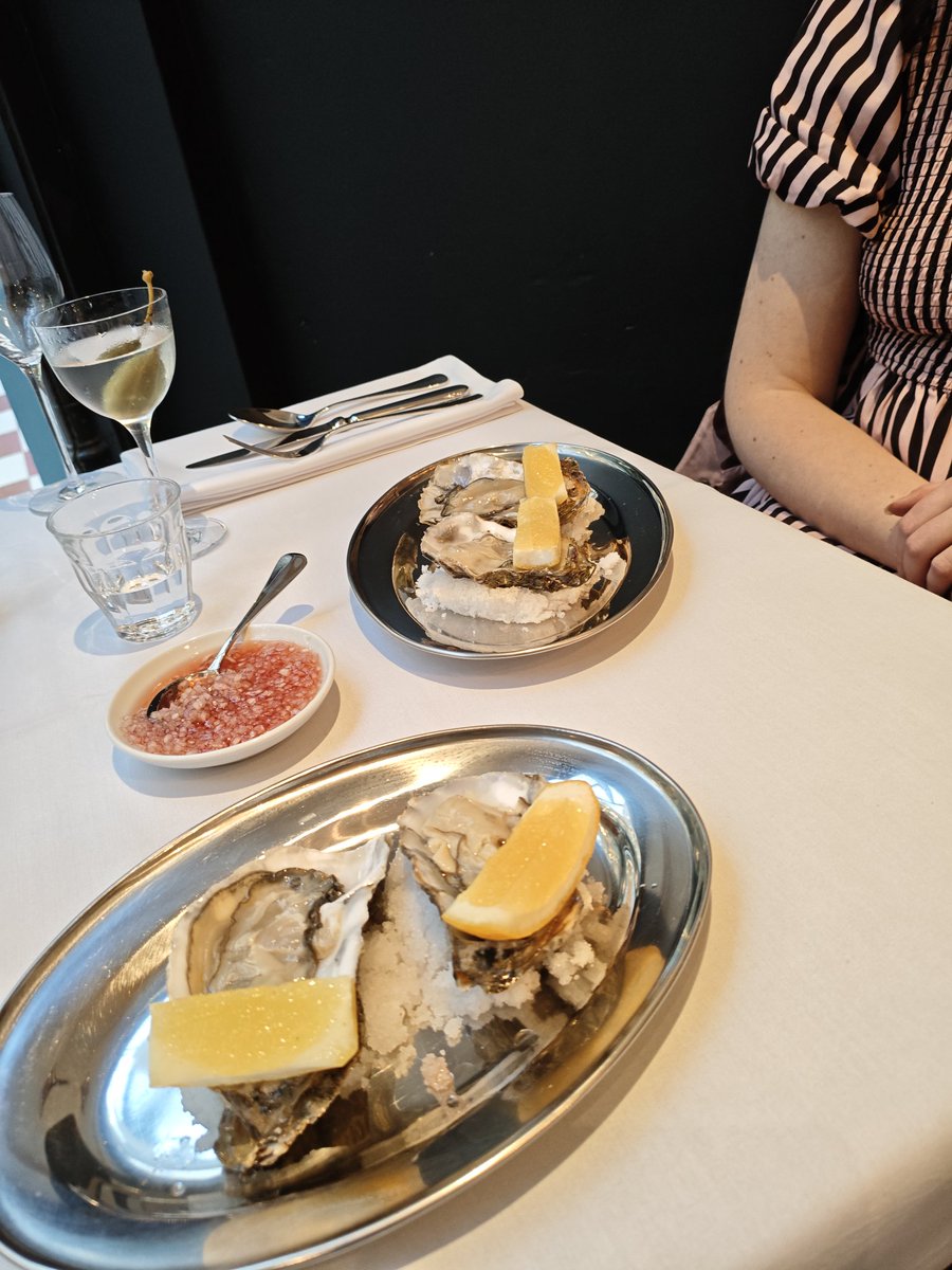 KevinWittin's tweet photo. Oysters, pork and chicken and Disco trifle at Samo. All very good. https://t.co/we9WjFW0Tr