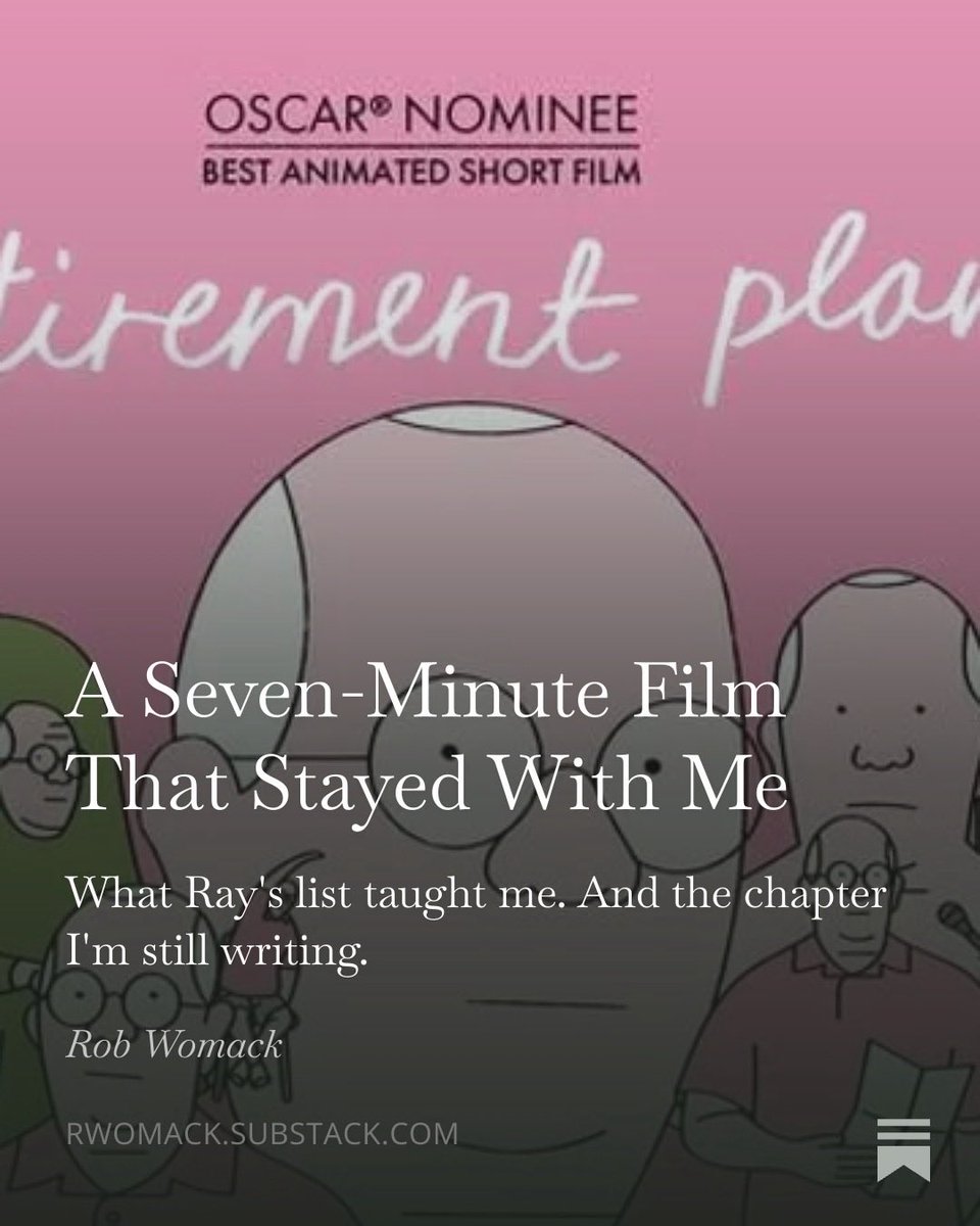 RobWomack's tweet photo. Ray got to make his list. He just ran out of time to finish it.

If you have seven minutes this week — watch the film first.  

https://t.co/JSGwGDWpfb... https://t.co/0QzXwAffly https://t.co/C1Sfk9cDGa