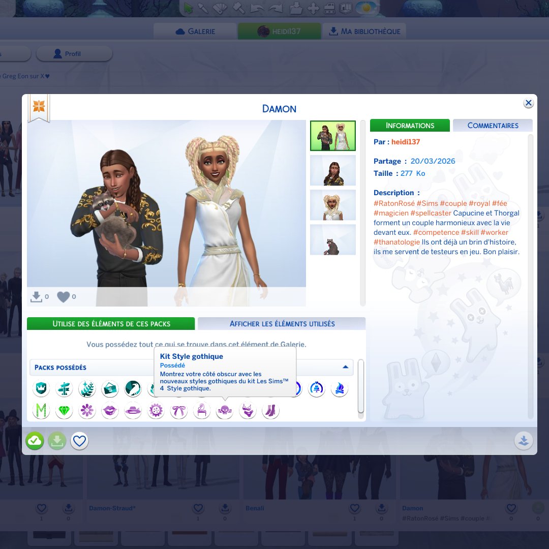 heidi137✨🦉🌕🦇🌙✨💛22450h de folie Sims4 tweet media