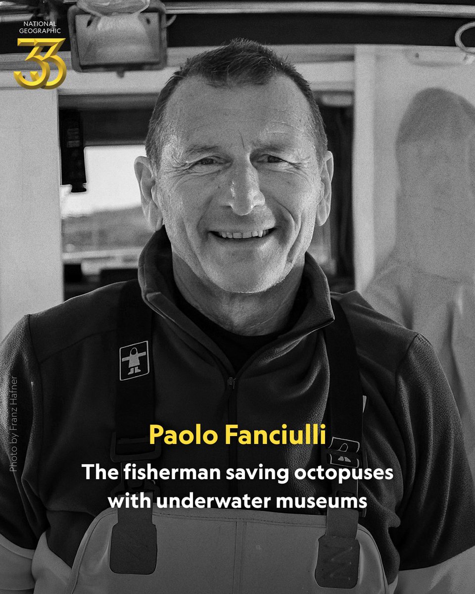NatGeo's tweet image. Fisherman and #NatGeo33 changemaker Paolo Fanciulli made waves in global conservation circles by challenging illegal trawlers off Tuscany, Italy. Learn more about how Fanciulli is combining conservation and creativity to save the sea: on.natgeo.com/rSndih